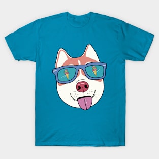 Husky dog with sunglasses T-Shirt